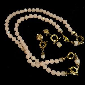 Heidi Daus Collection necklace and clip on earring set.